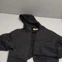 QINSEN Hoodies for Women Full Zip Up Cropped Jacket Long Sleeves with Cargo Pockets Sweatshirts Tops, S