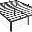 Metal Bed Frame King Size, 14 Inch 3500 lbs Heavy Duty Platform Bed Frames Steel Slats Noise Free No Box Spring Needed, Easy Assemble Sturdy Bedframe with Storage and Mattress Retainers