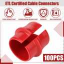 Copkim 100 Pcs Non Metallic Cable Connectors NM Wire Fixing Buckle, Labor Saving Snap Style Installation for Wiring, Single 14/2-10/3 Awg, Two 14/2-12/2-14/3 Awg, Etl Certified (3/4 Inch)