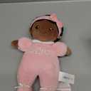OUOZZZ Soft Black Baby Dolls for Girls - First African American Baby Dolls Multicultural Plush Rag Doll Sleeping Cuddle Buddy Doll Toy for Kids 10" (C-nevaeh03 Pink)