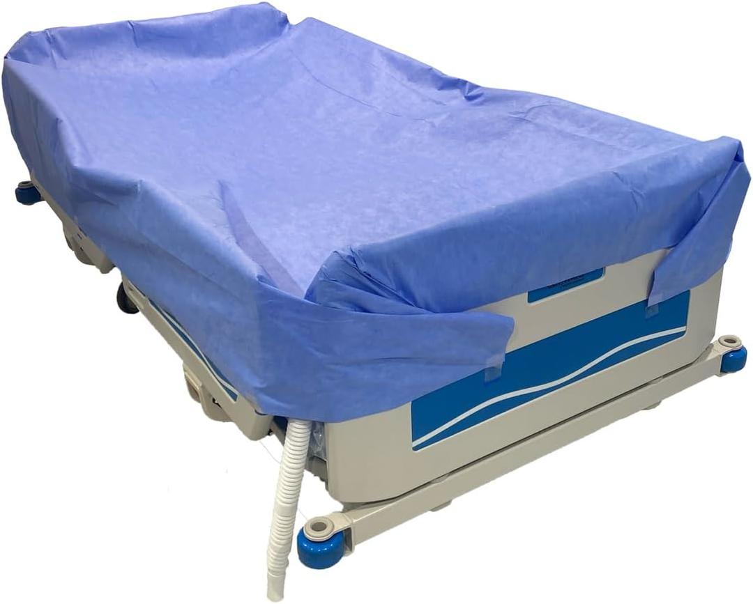 Patient Washing Sheet with Drainage Hose - Waterproof Bed Pad & Portable In-Bed Shower Bathing Kit for Bedridden, Elderly & Disabled - Reusable Medical Basin & Caregiver Aid