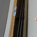 Single Curtain Rods for Windows 144 to 164 Inch(12-13.6ft),1 Inch Diameter Adjustable Heavy Duty Drapery Rods,with Modern Square Aluminum Alloy Finials,Matte Black