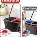 [2026 New Version] Mop Head Replacement - 40% More Cleaning Power, 3 Pack Spin Mop Replacement Head for Easy Wring 1-Tank System, Easy Cleaning, Microfiber and Machine Washable