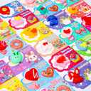 MGparty 32 Pack Valentine Mochi Squishies Toys with Gifts Cards Kawaii Mochi Valentines for Kids Stress Relief Fidget Toys Classroom Exchange Prizes School Party Favors for Girls Boys