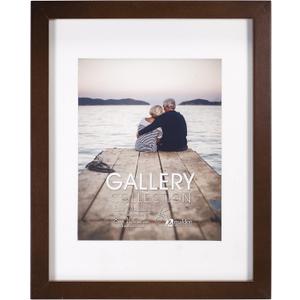 Malden International Designs 11x14 Matted To 8x10 Walnut Wall Picture Frame (1168-08)