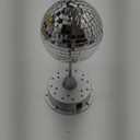 Mirror Disco Ball with Light Motor 5" Hanging Rotating Disco Ball Party Decor 5rpm with 3 Light Colors and 18 LED Hanging and Table 2 Use for Wedding Bar Club Band Stage Ktv Home Grad Birthday(Silver)