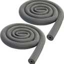 URBEST Pipe Insulation Tubing 1" x 3/8" Heat Preservation Insulated 6-Foot Length Handle Grips 2PCS (All-Black 9x10)