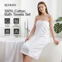 REDKISS Extra Large Bath Towels Set of 2, 35x70 inches Hotel Towels Large Size, 100% Cotton Highly Absorbent Bath Sheets, Super Soft Oversized Bath Towels for Bathroom, Spa