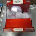 Nostalgia Snow Cone Shaved Ice Machine - Retro Table-Top Slushie Machine Makes 20 Icy Treats - Includes 2 Reusable Plastic Cups & Ice Scoop - Retro Red