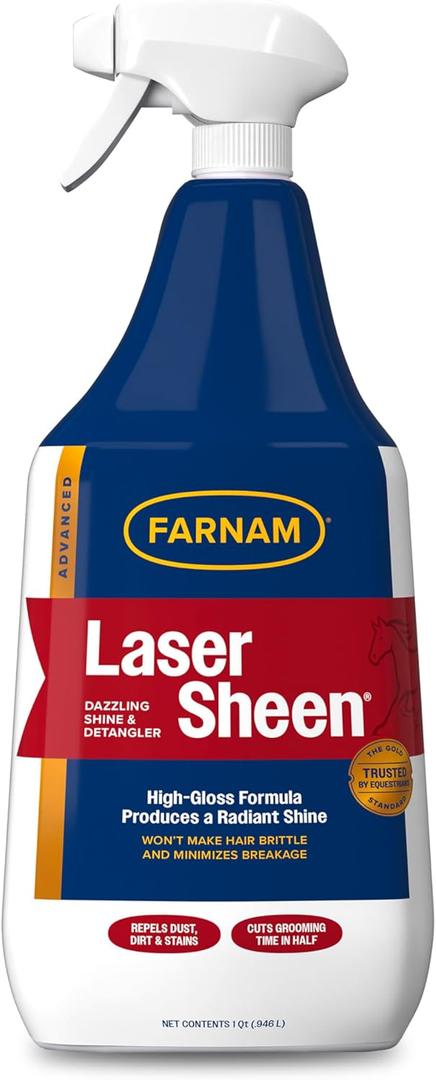 Farnam Laser Sheen Dazzling Shine & Detangler Spray 32 Ounces