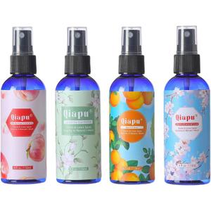 Natural Bedroom Linen Spray Scented Room Mist with Plant Extracts Long Lasting Freshness for Sheets, Pillows & Curtains  4oz 4BottleCherry Blossom + Citrus + White Peach + Gardenia