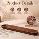 30 Inch Large Decorative Wooden Dough Bowl Decor, Oval