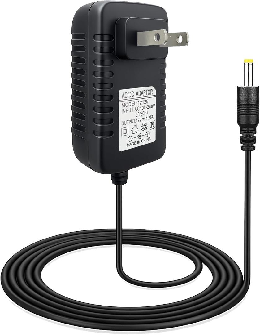 15W Power Adapter Charger, Compatible with Alexa Dot (3rd/4th Gen),Dot 5th Gen 2022, Echo Pop, Echo Show 5, Echo Spot, Kids Edition, 6.6FT Long Cable  Black