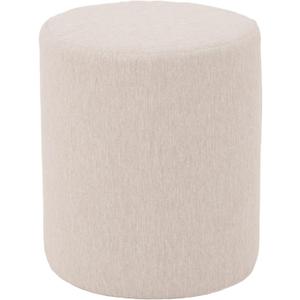 Elephant in A Box – Round Pouf Ottoman – Lightweight Circular Footrest or Table for Living Room – Bedroom – Kids Bedroom (15 x 15 x 17.5), Cream
