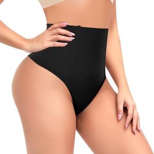 Thong Shapewear for Women Tummy Control Seamless High Waist Body Shaper Underwear Shaping Panties, L