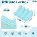 Silicone Soap Dish for Bar Soap Holder for Shower Bathroom Self Draining Waterfall Drying Tray Keep Soap Bars Dry Clean & Easy Cleaning (Sky Blue,2)