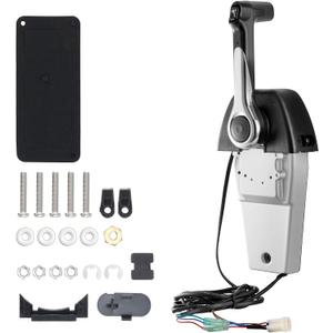 VEVOR Boat Throttle Control, 704-48205-P1 Top-Mounted Outboard Remote Control Box for Yamaha 4-Stroke, Marine Throttle Control Box with Power Trim Switch and 4.6 ft Harness with 5 Pin Connector