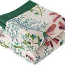 Boho Throw Blanket for Bed 100% Cotton Bohemian Blankets Ultra Soft Woven Muslin Decorative Blankets All Seasons Vintage Quilt Knitted Blanket for Sofa Chair(Green, 60"x80")