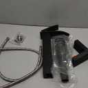 Vessel Sink Faucet Waterfall Bathroom Faucet Matte Black Stainless Steel Tall Single Handle One Hole Deck Mount Bowl Vanity Sink Faucet with Pop-up Drain Stopper