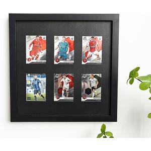 Baseball Display Card Box,6 Graded Sports Trading Card Display Frame,Collectible Card Display Stand,Star Card Display Box,with UV Protection,Suitable for Football,Basketball,Hockey,Black.