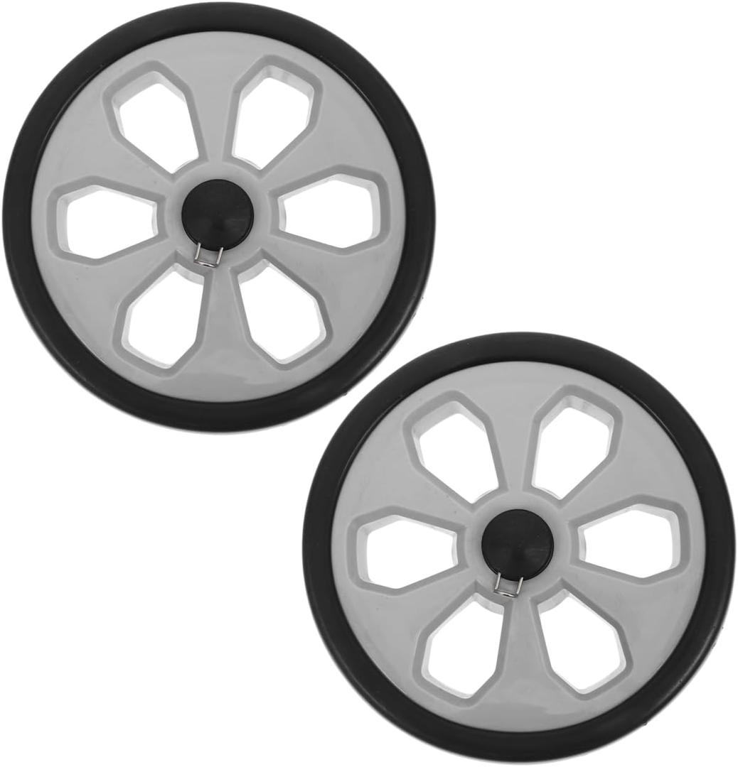 DOITOOL Shopping Cart Wheels Replacement Set 2Pcs Heavy Duty Plastic Caster Wheels for Grocery Cart Trolley Stable Indoor Outdoor Use 7.87 Inch