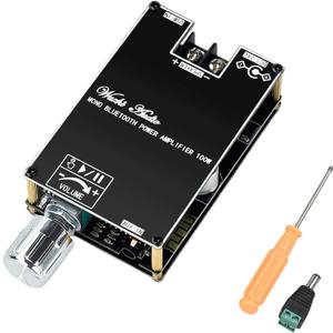 ZK-1001B Bluetooth Amp Board, 100W Power Output,BT 5.0 AMP Board for DIY Wireless Speakers AMP Module TPA3116 Board DC7-24V BT/AUX/USB Input for DIY Wireless Speakers TWS Amplifier Board