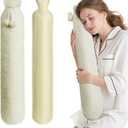 Hot Water Bottle with Cover, 2L Rubber Hot Water Bag with Soft Cover (2 Liter), for Cramps, Compress Pain Relief, Removable Hot Cold Pack (Beige)