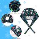 Tarpop 6 Pcs Scrub Caps Woman Hats Bouffant Adjustable Sweatband Nursing Doctor Men Working Supplies