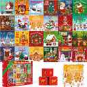 D-FantiX Puzzle Advent Calendar 2025 for Adults Kids, Christmas Jigsaw Puzzles 24 Days Countdown Calendars for Boys, Girls, Teens, 1008 Pieces Winter Xmas Holiday Vintage Puzzle Gift Decoration