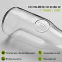 NETANY Set of 4 Glass Carafe with Lid, 1 Liter Beverage Serveware Carafe, Clear Glass Pitcher for Mimosa Bar, Brunch, Cold Water, Juice, Milk, Iced Tea, Lemonade