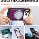 TUCCH Detachable Case Wallet for iPhone 17 Pro (6.3") 2025, Wrist Strap | 4 Card Slots RFID Blocking | Wireless Charging | Stand | 2-in-1 Magnetic | PU Leather | Shockproof Folio Cover | Plum Purple