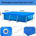 8.5 x 5.5 Rectangular Pool Cover for Frame Above Ground Pool Cover 102" X63" Rectangle Frame Swimming Pool Cover