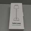 KDG 2 Pack Cordless Table Lamp, Portable LED Desk Lamps, 5000mAh Battery Operated, 3 Color Stepless Dimming Up, for Restaurant, Bedroom, Outdoor Camping, Coffee Shop, Night Light, Rechargeable (Black)