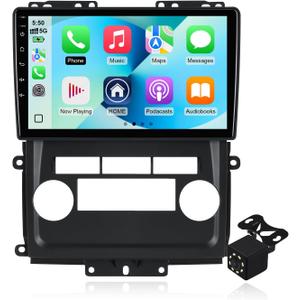 2+64G Android 14 Double Din Car Radio Stereo for Nissan Frontier Xterra 2009-2012 with 9 Inch Touchscreen Radio Built-in Wireless Carplay/Android Auto/GPS/Bluetooth/FM/AUX-in/SWC/Backup Camera