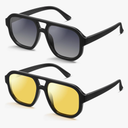 livho Trendy Polarized Square Aviator Sunglasses Women Men Square Eyewear Frame, Retro Sun Glasses for Women Men 2025 Shades
