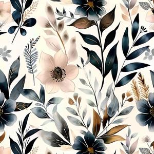 Dark Blue/Pink Floral Peel and Stick Wallpaper Vintage Leaf Wallpaper Easy Peel Off Self Adhesive Removable Stick on Wall Paper for Kitchen Cabinet Renter Friendly 17.7''x236'' (17.71x236.2)