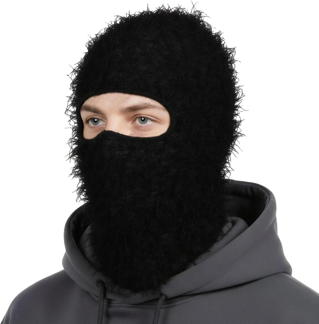 Distressed Balaclava Ski Mask Full Face Knitted Mask Balaclava Windproof Shiesty Ski Mask for Men Women for Cold Weather