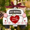 AVERXO Valentines Day Gifts for Couples - Mr & Mrs Three Layer Wooden Valentines Ornaments 2025 for Decorations - Weeding Gifts, Just Married Gift for Women Men Her Him Wife Husband