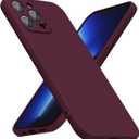 LoeoeL for iPhone 13 Pro Max Phone Case Silicone, Minimalist Ultra Thin Slim Soft Rubber Gel Solid Color Matte TPU Cute Case for Women Men, Girly Plain Aesthetic Design & Camera Cover, Burgundy Maroon