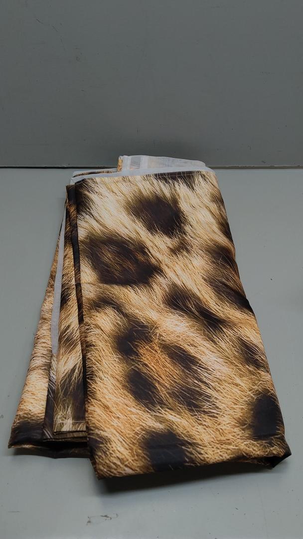 Hookless Shower Curtain, Leopard ,72" W x 75" L