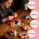 ANPUNAT 200 Pcs Craft Pom Poms 1 Inch Felt Balls DIY Art Creative Crafts Projects and Decoration(Multicolor)