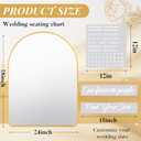 Colingmill 24 x 18 Inch DIY Wedding Seating Chart Mirror with Mirror Decal Sticker Wedding Reception Display Chart Board Our Favorite People Find Your Seat Date Signs for Marriage Decor(Gold), 26.6"L x 20.7"W