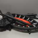 Foldable Mini Trampoline Load 330lbs, 40"/48" Rebounder Trampoline for Adults with Durable Bungee Band and Adjustable Foam Handle for Home Gym, Small Exercise Trampoline for Indoor or Garden Workout (Black & Red)