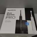 Aquasonic Duo Series PRO UV - ADA Accepted Electric Toothbrushes with UV Sanitizer - Inductive Charging Base - 5 Modes with Smart Timers - 10 Proflex Brush Heads & 2 Travel Cases