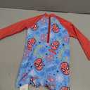 Disney Marvel Spider-man Baby Swimsuit for Boys Toddler Bathing Suit UPF 50+ Rash Guard Zipper Long Sleeves Color Block 9-12M