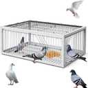 Pigeon Trap Cage Bird Traps for Small Birds Folding One-Way Entrance Trapping Portable U-Trap Door for Dove Feral Breeding Supply Pigeon Coop