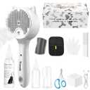 10Pcs Mist Spray Brush Kit for Cats & Dogs, Hair Health & Grooming Set with 100ml Waterless Shampoo, Cat Scratcher w/Catnip, Nail Clippers, Toothbrush, Comb, Eye Ear Paw Dry Wipes & Gloves, Gift-Set