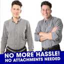 BELTAWAY Tuck N Stay Shirt Stays for Men, Designed to Keep Shirt Tucked All Day, Extra Gripping Elastic Belt, Durable & Discreet, Perfect for Work & Casual Wear, One Size, Designed in USA (Black)