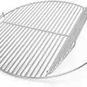 onlyfire Stainless Steel Grilling Grate Replacement Hinged Cooking Grate for Weber 22" Kettle Charcoal Grills