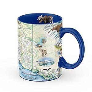 Xplorer Maps Alaska Map Ceramic Mug (16oz) – BPA-Free Coffee Cup for Hot & Cold Drinks – Perfect for Office, Home, or Gift